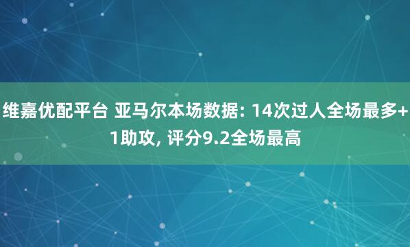 维嘉优配平台 亚马尔本场数据: 14次过人全场最多+1助攻, 评分9.2全场最高